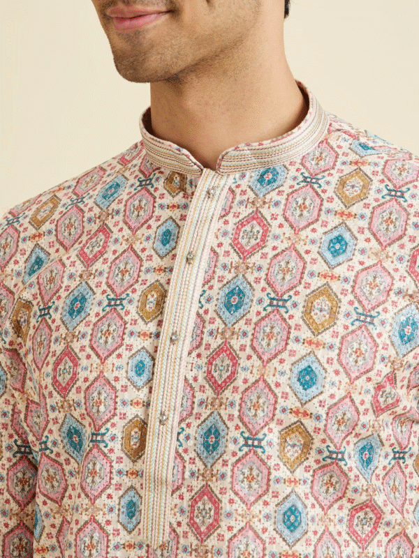 Creamy Elegance Kurta Pajama