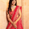Classic Red Floral Aari Embroidered Bridal Lehenga with Buta Motifs - Image 3